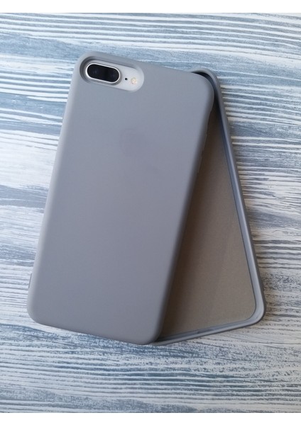 İphone 7 Plus / 8 Plus ile Uyumlu Logosuz Lansman İçi Kadife Silikon Kılıf
