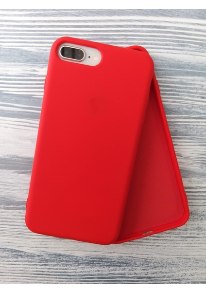 İphone 7 Plus / 8 Plus ile Uyumlu Logosuz Lansman İçi Kadife Silikon Kılıf