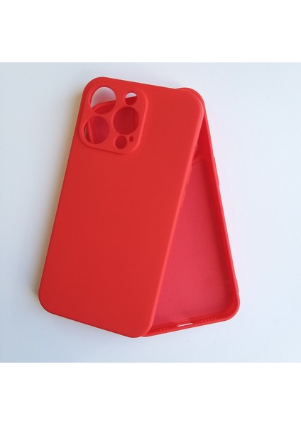 iPhone 13 Pro (6.1) Uyumlu Logosuz Kamera Korumalı Lansman Içi Kadife Silikon Kılıf