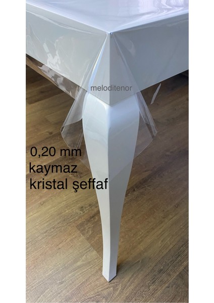 Ince Kristal Şeffaf Naylon Muşamba Pvc 0,20 mm Kalın Masa Örtüsü Koruyucu Silinebilir
