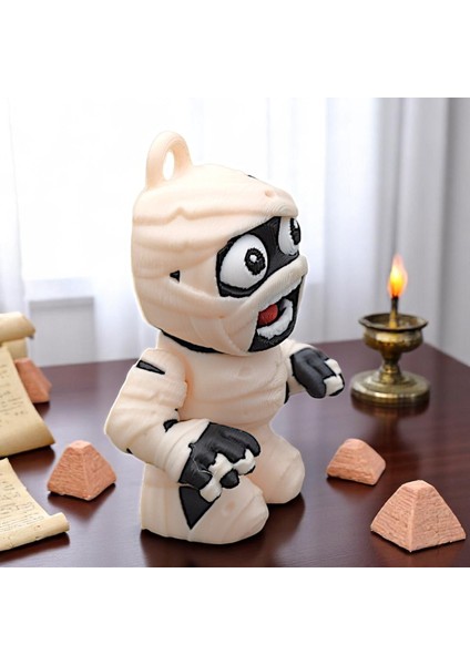 Outhouse Mummy Animated Decor Sevimli Bandaj Ahşap Nai Süsleme (Yurt Dışından) modelleri