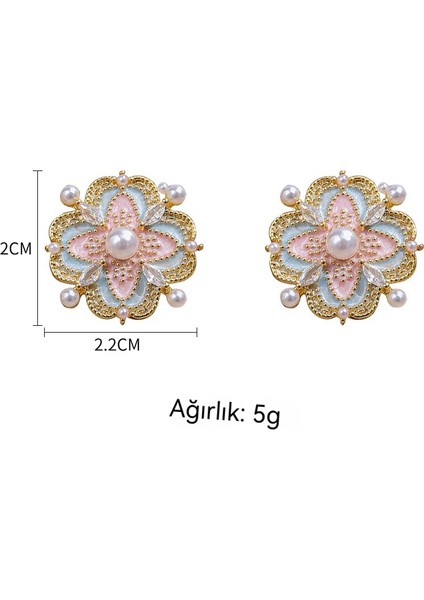 Kadın Yeni Çin Tarzı Retro Emaye Damla Yağ Petal Küpeler (Yurt Dışından) fiyatları