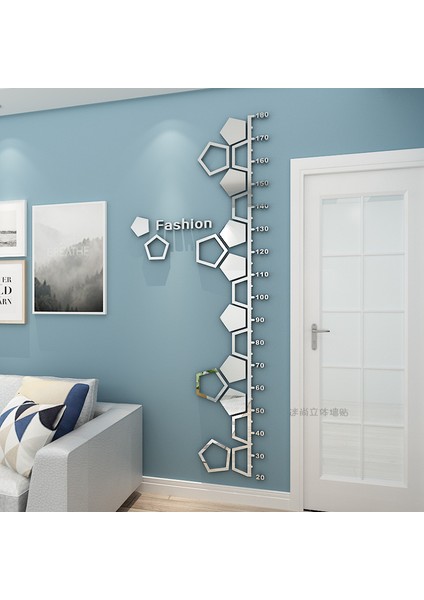 3D Stereo Akrilik Ayna Çocuk Yükseklik Duvar Sticker (Yurt Dışından) fırsatları