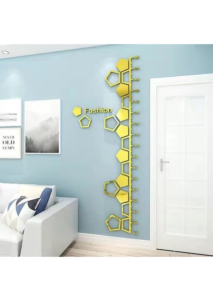 3D Stereo Akrilik Ayna Çocuk Yükseklik Duvar Sticker (Yurt Dışından) indirimleri