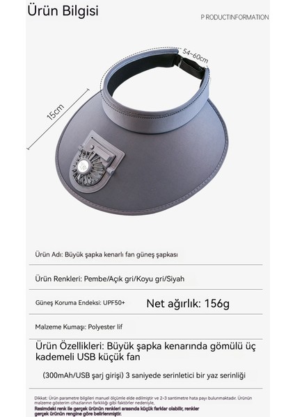 Yaz Uv Işınlarına Dayanıklı Vahşi Hava Üstü Fan Güneş Şapkası (Yurt Dışından) modelleri