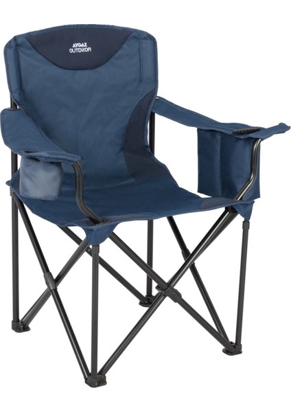 Çelik Katlanır Kamp Sandalyesi XXL King Size – Lacivert, 150 kg Kapasiteli, Güçlü ve Pratik – Buzluk, Termal Bardaklık, Dolgulu Kolçak, Pvc Kaplama, Taşıma Çantası