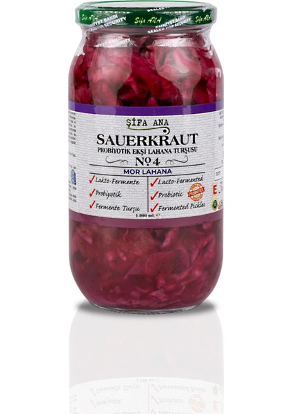 4 Adet Probiyotik Sauerkraut Turşu Çeşitleri No.2 (1000 CC) fırsatları