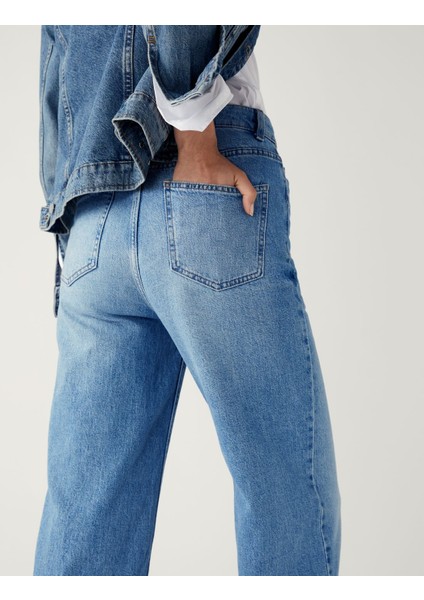 Wide Leg Jean Pantolon fırsatları