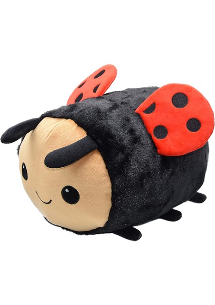 Gülümseme Yüz ve Kırmızı Kanatlar Ladybird Peluş Yumuşak Oyuncak Yastığı ile Sevimli Lady Bug Dolgulu Hayvan (Yurt Dışından)