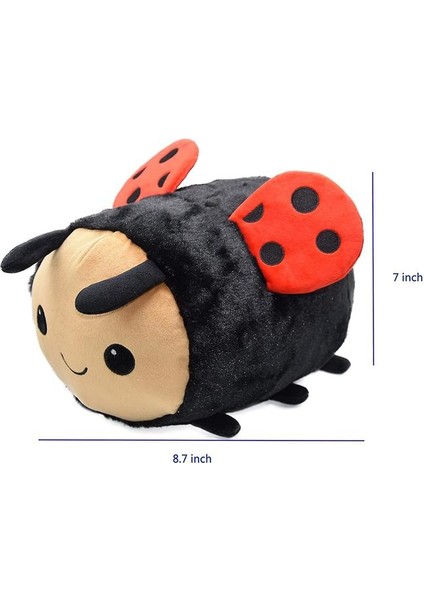 Gülümseme Yüz ve Kırmızı Kanatlar Ladybird Peluş Yumuşak Oyuncak Yastığı ile Sevimli Lady Bug Dolgulu Hayvan (Yurt Dışından) modelleri