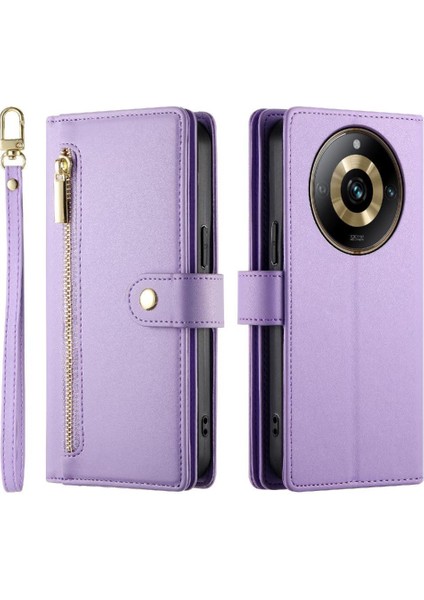 Realme 11 Pro Için Flip Case Crossbody Kayış Standı Çok Fonksiyonlu Cüzdan (Yurt Dışından)