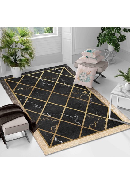 Kaymaz Taban Yıkanabilir Halı – Mutfak, Salon, Yatak Odası Için Modern Dijital Baskı Halı