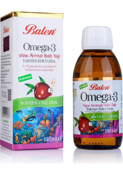 Omega-3 Vişne Aromalı 100 ml