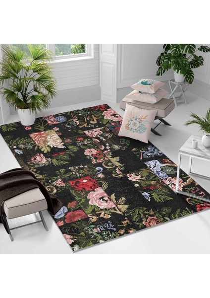 Kaymaz Taban Yıkanabilir Halı – Mutfak, Salon, Yatak Odası Için Modern Dijital Baskı Halı