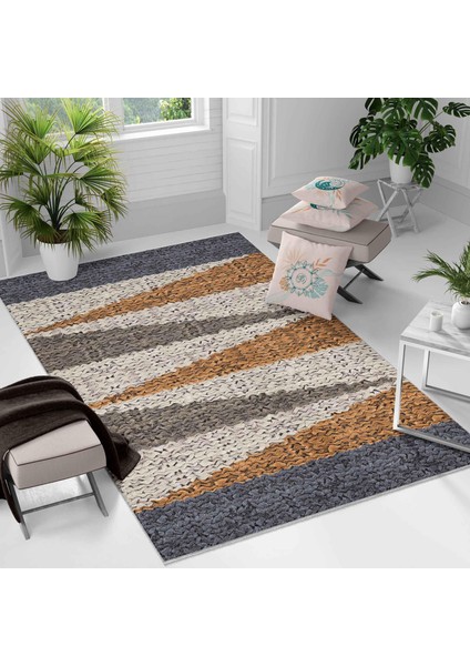 Kaymaz Taban Yıkanabilir Halı – Mutfak, Salon, Yatak Odası Için Modern Dijital Baskı Halı