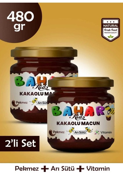 Çocuklar İçin Özel & Arı Sütü Pekmez Bal ve Vitamin Kakaolu Macun 240 gr