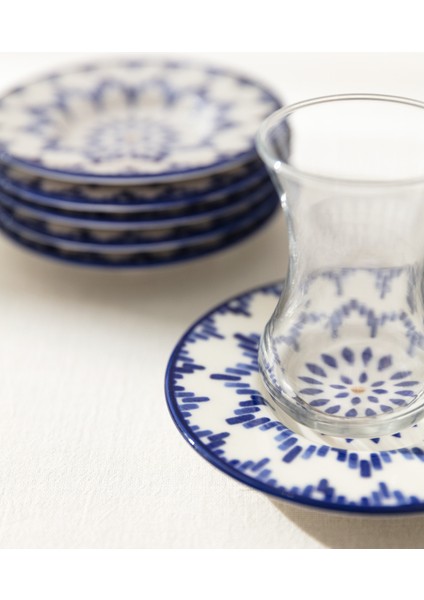 Luxe Mixte 6'lı Çay Tabağı Seti