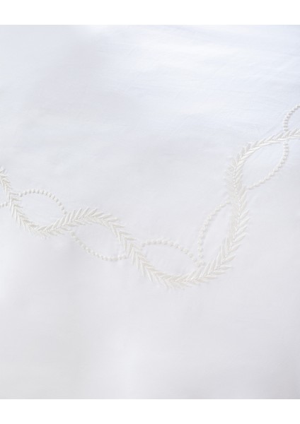 Marguerite Çift Kişilik Nakışlı Nevresim Takımı- Saten indirimleri