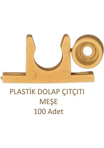 Plastik Mobilya Kapak Çıtçıtı 100 Adet Meşe