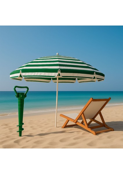 Bez Plaj Şemsiyesi-2metre+Şemsiye Tutucu Kazık (Istediğiniz Rengi Sipariş No Ile Iletebilirsiniz) modelleri