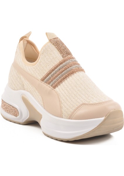 Bej Anorak Taşlı Kadın Sneaker 702307 Z modelleri