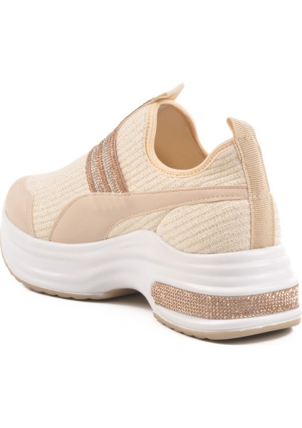 Bej Anorak Taşlı Kadın Sneaker 702307 Z fırsatları
