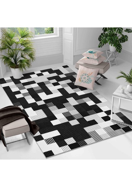 Kaymaz Taban Yıkanabilir Halı – Mutfak, Salon, Yatak Odası İçin Modern Dijital Baskı Halı