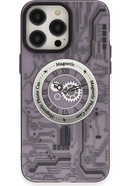 iPhone 14 Pro Max Kılıf Apollo Magneticsafe Desenli Kapak - Apollo Mor - 5 modelleri