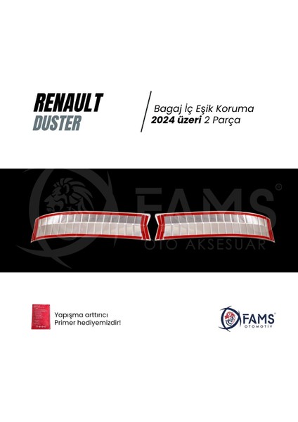 Renault Duster 2024 Krom Bagaj Iç Eşik Koruma 2 Prç. Paslanmaz Çelik modelleri