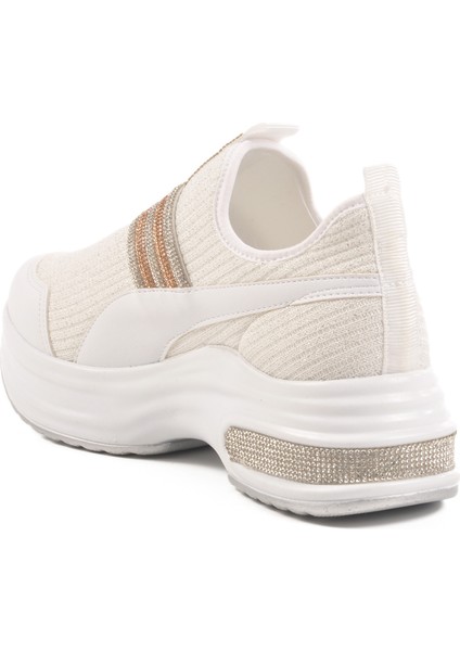 Beyaz Anorak Taşlı Kadın Sneaker 702307 Z fırsatları