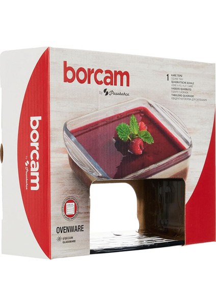 Pasabahce Borcam Mini Boy Kare Fırın Tepsi, 1080 Cc, 18 cm 1 Kişilik