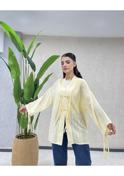 Pamuklu Önden Bağcıklı Kimono fırsatları