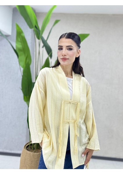 Pamuklu Önden Bağcıklı Kimono indirimleri