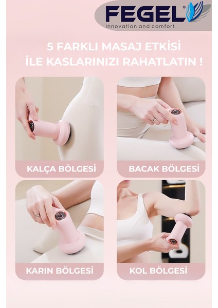 FG-720 Shiatsu 5 Başlıklı Masaj Aleti,6 Hız Kademeli, Yağ Yakımını Destekleyen Tüm Vücut Masaj modelleri