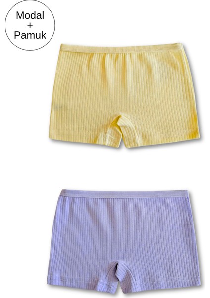 Modal-Pamuk Karışımı Kız Çocuk Boxer Külot Iç Çamaşırı 6'lı Set fırsatları