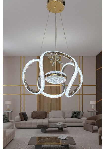 Dünya Eliza Simli Slikonlu Tek Toplu Modern Oturma LED Avizesi fırsatları