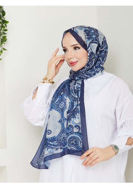 Navy Dream Desenli Şal