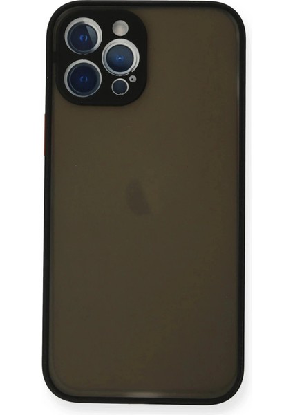 iPhone 12 Pro Max Kılıf Montreal Silikon Kapak - Siyah