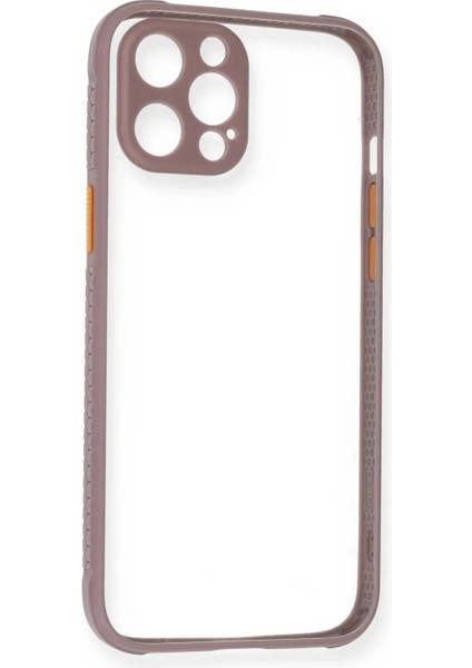 iPhone 12 Kılıf Miami Şeffaf Silikon - Açık Mor