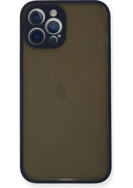 iPhone 12 Pro Max Kılıf Montreal Silikon Kapak - Lacivert
