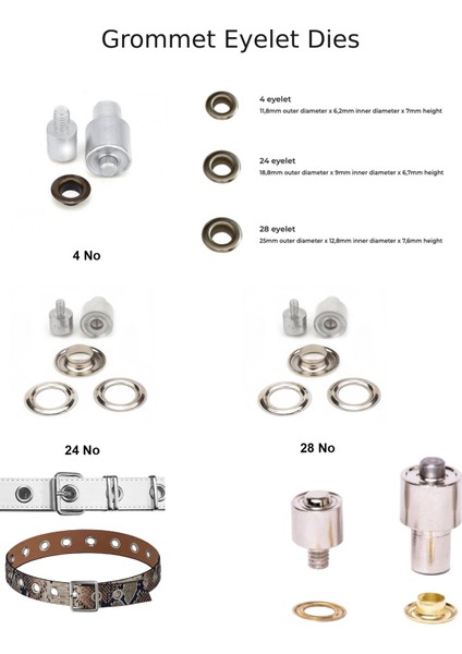 Çıtçıt, Klıkit, Rivet, Kuşgözü Makinesi Kalıplı Tam Set