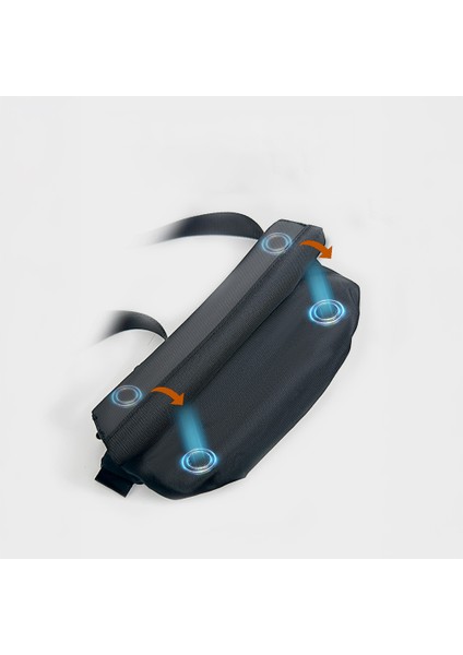 LB573 Creator Serisi Su Geçirmez Polyester Kumaş Ayarlanabilir Askılı Bel Çantası Gri indirimleri