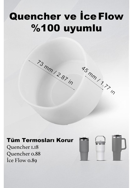 Quencher 1.18 ve Ice Flow 0.89 Uyumlu – Yeni Nesil Kalın Silikon Taban Koruyucu Beyaz (1 Adet) fiyatları