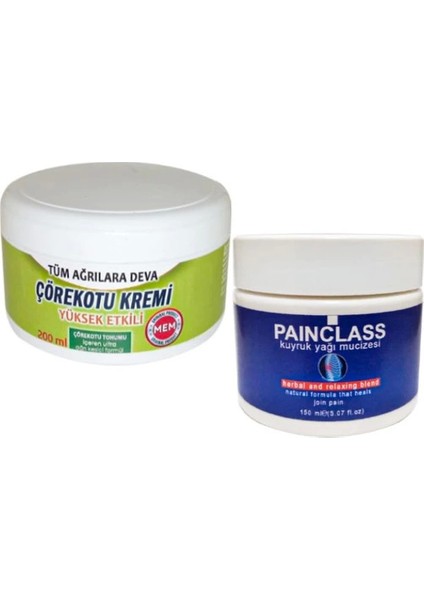 Çörek Otu Kremi Büyük Xlboy 200 ml Green + 150 ml Kuyruk Yağı Kremi Painclass