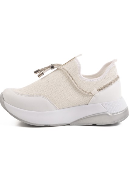 Beyaz Anorak Taş Işlemeli Kadın Casual Ayakkabı 702498 Z fiyatları