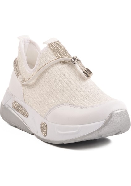 Beyaz Anorak Taş Işlemeli Kadın Casual Ayakkabı 702498 Z modelleri
