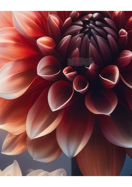 Metal Çerçeveli Gerçek Camlı Tablo - Dijital Baskı - Dahlia fiyatları