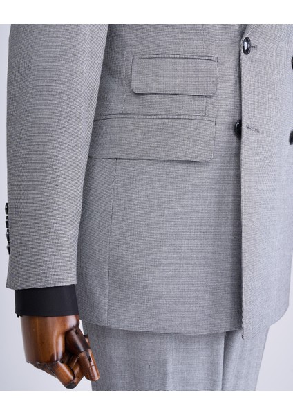 İtalyan Stil Slim Fit Erkek Kruvaze Ceket Pantolon Takım Elbise Siyah T12980 indirimleri