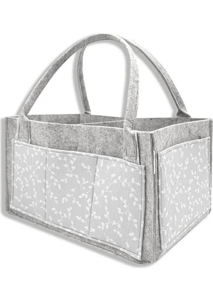 Bfs Babyjem Keçe Anne Bebek Bakım Çantası 772 Gri Çiçek