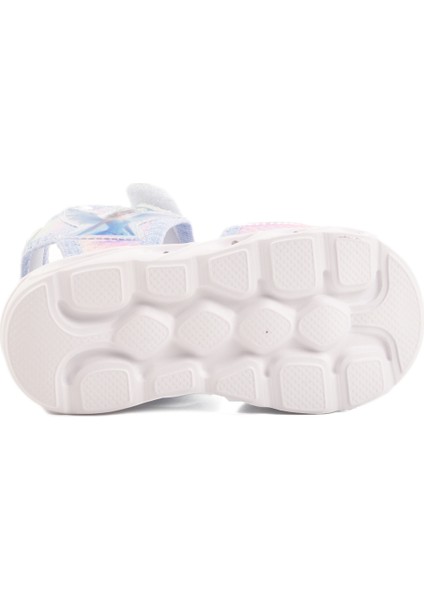 Mavi Cırtlı Işıklı Kız Bebek Sandalet 018129 B indirimleri